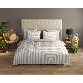 Good Morning Katoen dekbedovertrek Madelaine - zand