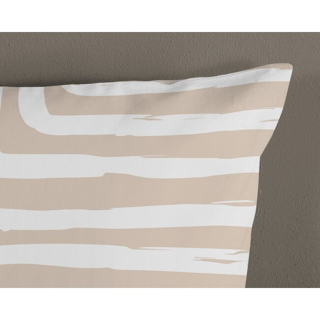 Katoen dekbedovertrek Madelaine - zand