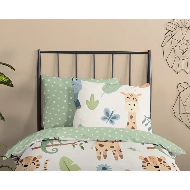 Kinderdekbedovertrek Sabah - katoen - eenpersoons - 140x220 + 60x70 cm