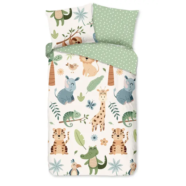 Kinderdekbedovertrek Sabah - katoen - eenpersoons - 140x220 + 60x70 cm
