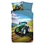 Kinderdekbedovertrek Groene trekker - katoen - eenpersoons - 140x220 + 60x70 cm