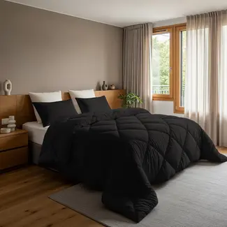 Sleeptime Lazy dekbed zonder overtrek incl. kussensloop Diamond  - zwart