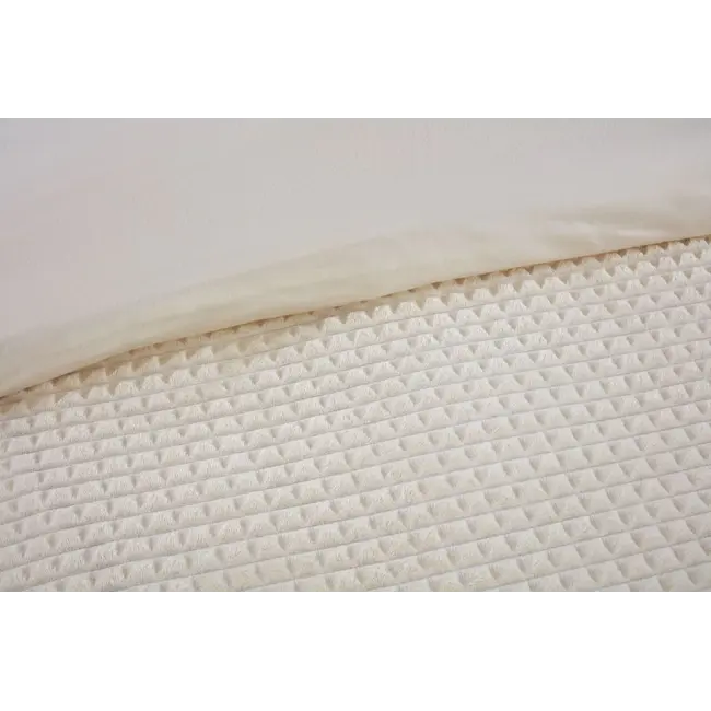 Teddy fleece dekbedovertrek met cashmere - Waffle - crème