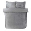 Teddy fleece dekbedovertrek met cashmere - Chevron - grijs