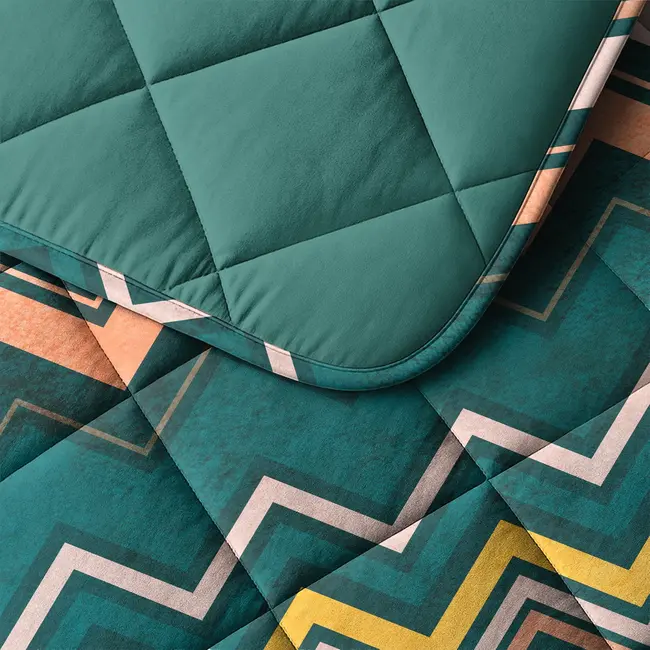 Lazy dekbed zonder overtrek Scala incl. kussensloop - Donkergroen