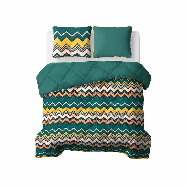 Lazy dekbed zonder overtrek Scala incl. kussensloop - Donkergroen