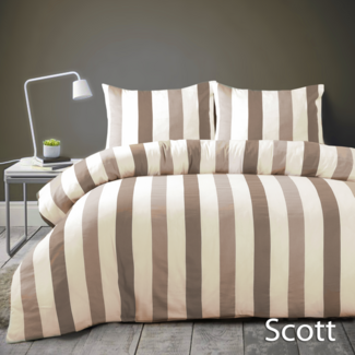 Papillon® Katoensatijn dekbedovertrek Scott beige