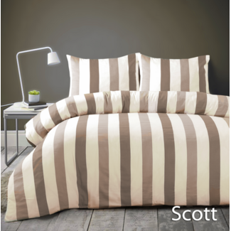Papillon® Katoensatijn dekbedovertrek Scott beige