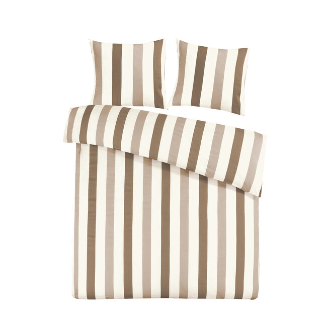 Katoensatijn dekbedovertrek Scott beige