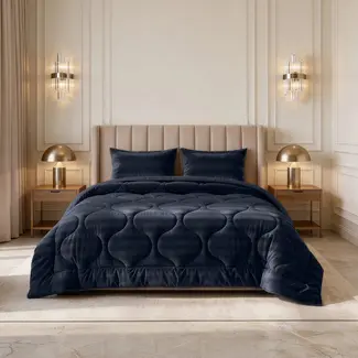 Sleeptime Lazy dekbed zonder overtrek Hotel Velvet - exclusief kussensloop - Navy