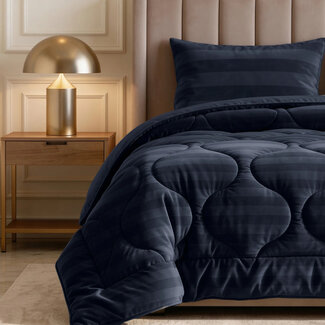 Sleeptime Lazy dekbed zonder overtrek Hotel Velvet - exclusief kussensloop - Navy