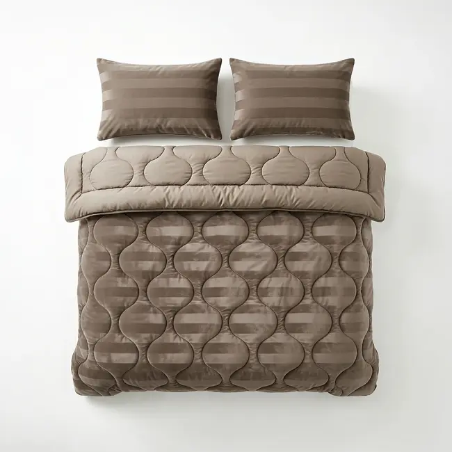 Lazy dekbed zonder overtrek Hotel Velvet - exclusief kussensloop - Taupe