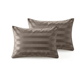 Sleeptime Lazy kussensloop Hotel Velvet - Taupe - 2 stuks 60x70 cm