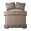 Lazy dekbed zonder overtrek Ruffles - exclusief kussensloop - Taupe