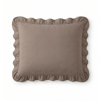 Sleeptime Lazy kussensloop Ruffles - Taupe - 2 stuks 60x70 cm