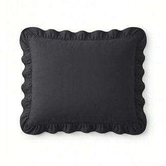 Sleeptime Lazy kussensloop Ruffles - Antraciet - 2 stuks 60x70 cm
