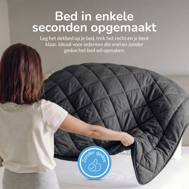 Dekbed zonder overtrek Decoware - inclusief kussensloop - Antraciet