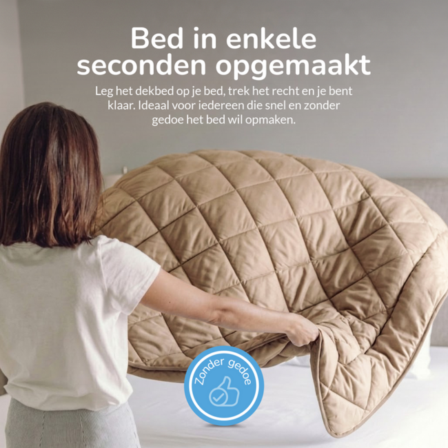 Dekbed zonder overtrek Decoware - inclusief kussensloop - Taupe