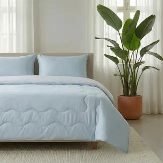 Sleeptime Verkoelend zomerdekbed zonder overtrek Blue Cell - inclusief kussensloop - Blauw