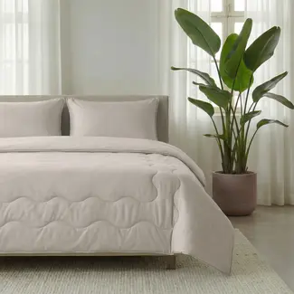 Sleeptime Verkoelend zomerdekbed zonder overtrek Blue Cell - inclusief kussensloop - Taupe