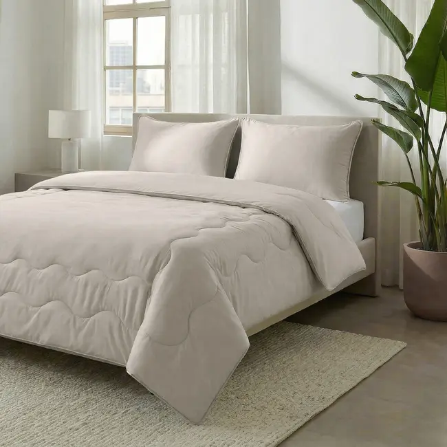 Verkoelend zomerdekbed zonder overtrek Blue Cell - inclusief kussensloop - Taupe