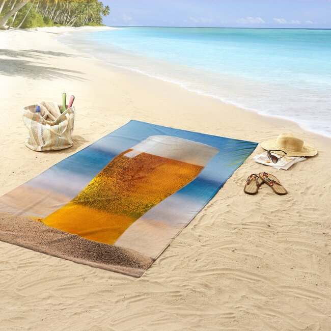 Strandlaken Beer - handdoek 100x180 cm