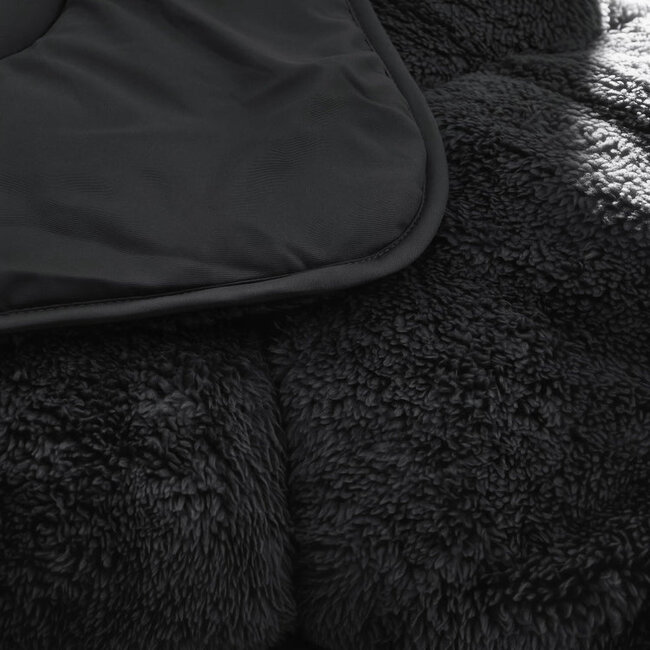 Lazy dekbed zonder overtrek Teddy - inclusief kussensloop - zwart