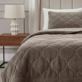 Sleeptime Lazy dekbed zonder overtrek Teddy - inclusief kussensloop - taupe