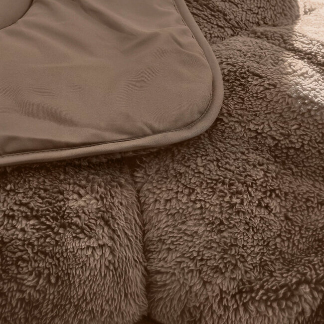 Lazy dekbed zonder overtrek Teddy - inclusief kussensloop - bruin