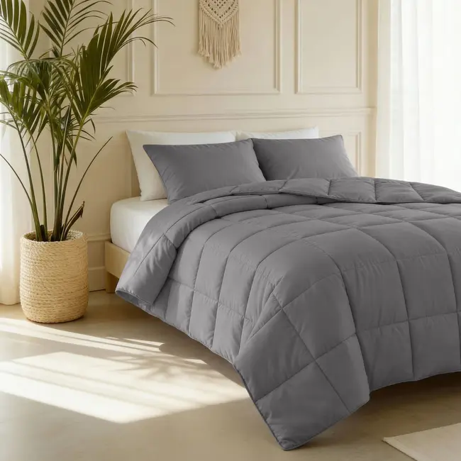 Lazy dekbed zonder overtrek Antraciet - exclusief kussensloop