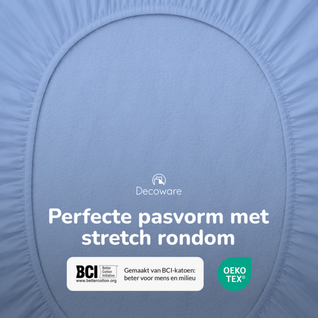 Peuter jersey hoeslaken 70x140/150 cm - blauw