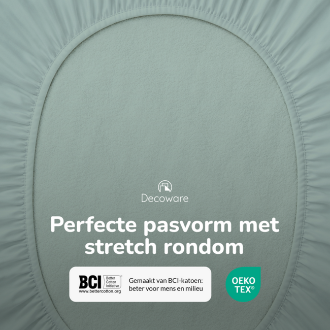 Peuter jersey hoeslaken 70x140/150 cm - groen