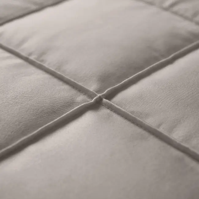 Microvezel dekbedovertrek Check Pintuck - taupe