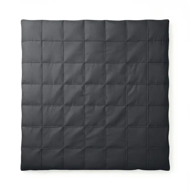 Dekbedovertrek Check Pintuck - zwart - microvezel