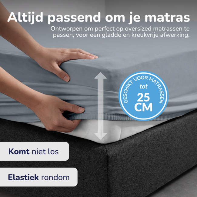 Baby katoenen hoeslaken 60x120 cm - grijs