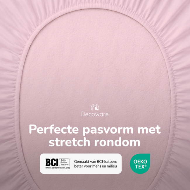 Peuter katoen hoeslaken 70x150 cm - roze