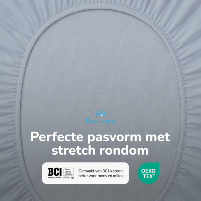 Peuter katoen hoeslaken 70x150 cm - grijs