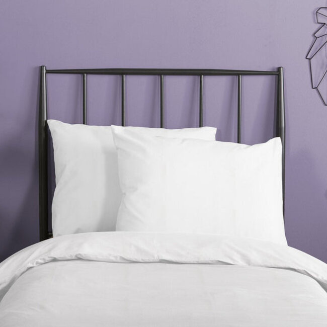 Katoensatijn dekbedovertrek uni - wit