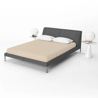 Beau Maison Hoeslaken - jersey - zand - 80/90/100x200 cm