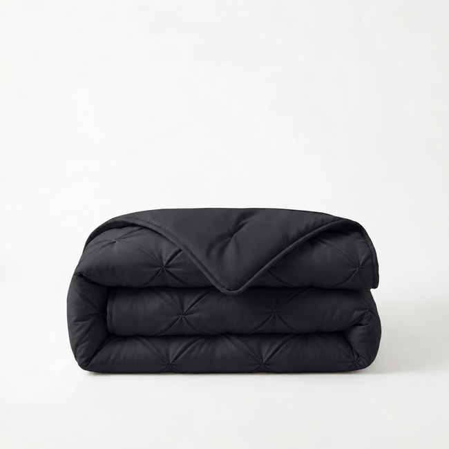 Lazy dekbed zonder overtrek Pintuck - antraciet - exclusief kussensloop