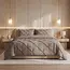 Lazy dekbed zonder overtrek Pintuck - taupe - exclusief kussensloop