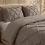 Lazy dekbed zonder overtrek Pintuck - taupe - exclusief kussensloop