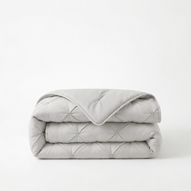 Lazy dekbed zonder overtrek Pintuck - off white - exclusief kussensloop