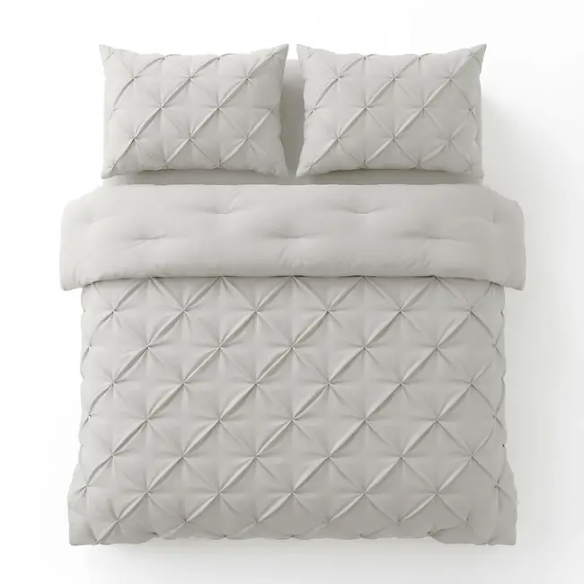 Lazy dekbed zonder overtrek Pintuck - off white - exclusief kussensloop