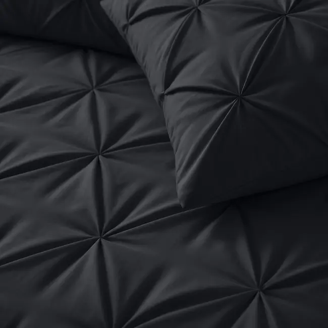 Microvezel kussensloop Pintuck - Antraciet - 2 stuks 60x70 cm