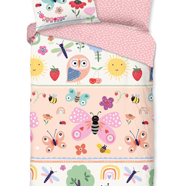 Kinderdekbedovertrek Rinke - katoen - eenpersoons - 140x220 + 60x70 cm