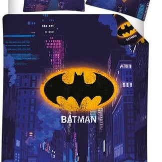 Disney & Licentie Polykatoen kinderdekbedovertrek Batman - Batmobiel - eenpersoons (140x200 + 65x65 cm)