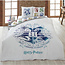 Microvezel kinderdekbedovertrek Harry Potter - Hogwarts wapen - wit - eenpersoons (140x200 + 65x65 cm)