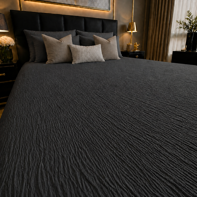 Mousseline hoeslaken - antraciet - microvezel