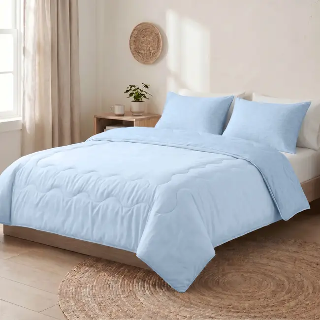 Verkoelend zomerdekbed zonder overtrek Blue Cell - exclusief kussensloop - Blauw